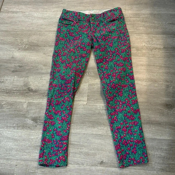 Lilly Pulitzer Printed Skinny Denim Size 0 - Picture 1 of 11
